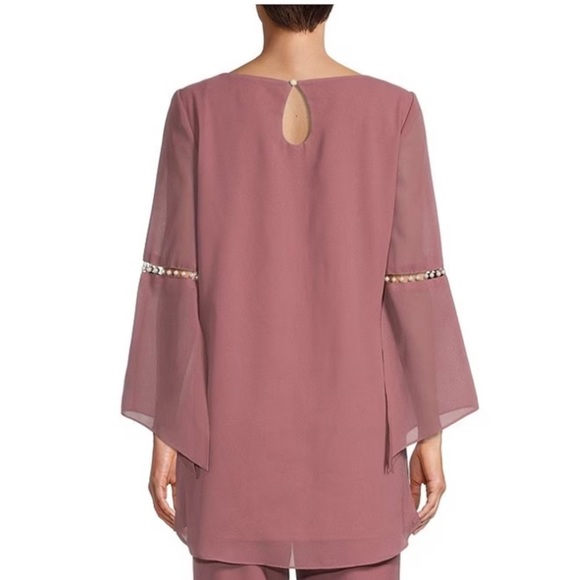 Le Bos 2-Piece Tulip Hem Front Pearl/ Keyhole Neck Pant Set/Size 18/nwt - Picture 4 of 4